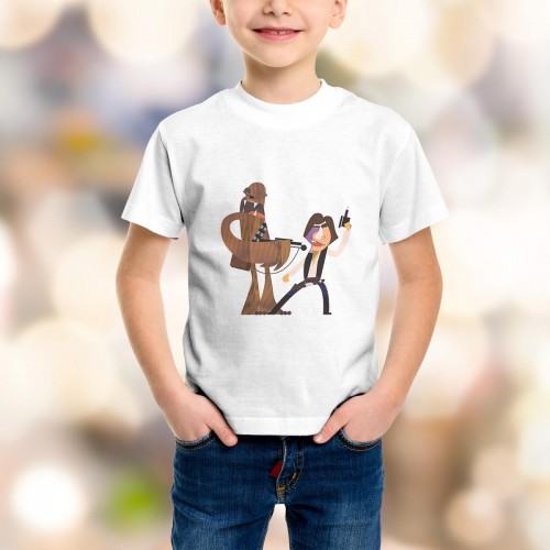 T-shirt enfant Han Solo et Chewbacca
