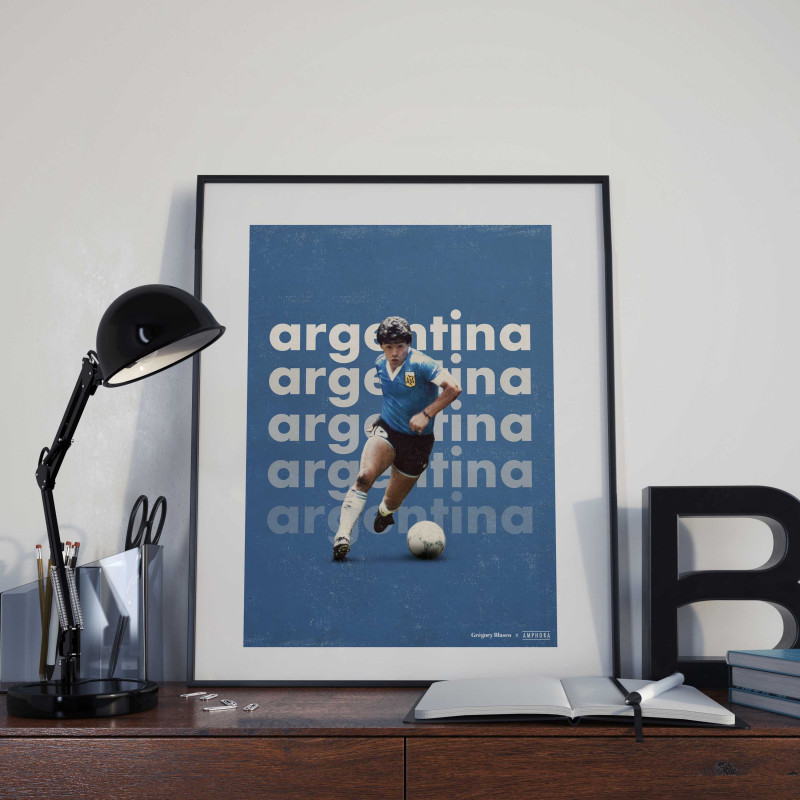 Affiche Maradona Argentine