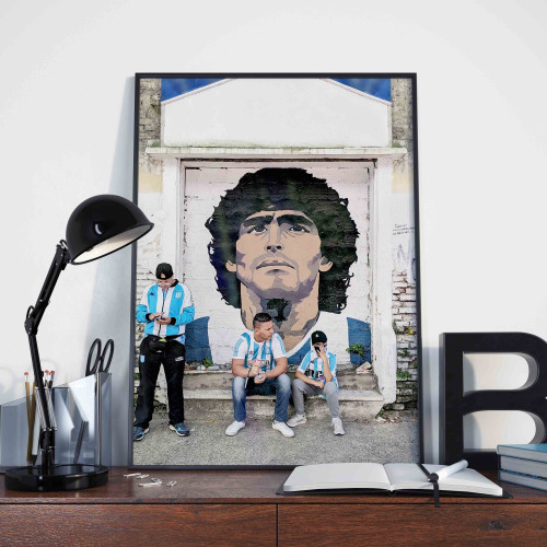 Affiche Total Futbol - Maradona Street art