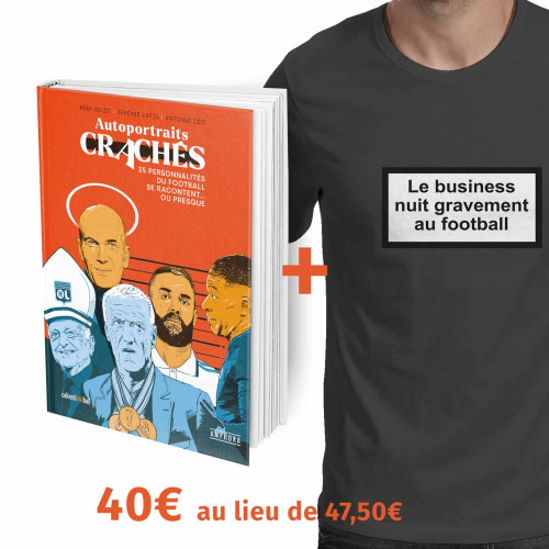 Pack livre Autoportraits crachés + T-shirt Le business nuit gravement au football