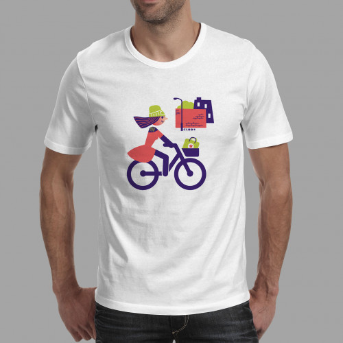T-shirt homme Cycliste urbaine