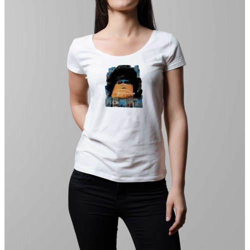 T-shirt femme Maradona collage