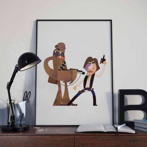 Affiche Han Solo et Chewbacca